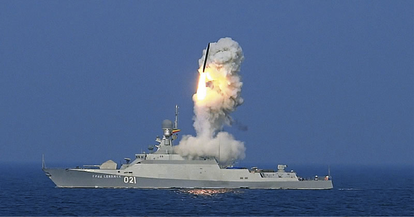 Tên lửa Kalibr phóng từ chiến hạm Nga