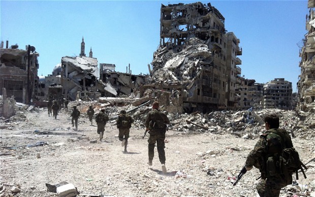Quân đội Syria chiến đấu tại thành phố Homs