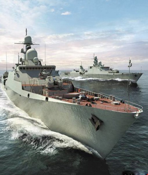 Từ tháng 8.2016, cặp chiến hạm Gepard 3.9 thứ hai của Việt Nam sẽ thử nghiệm trên biển, theo Nhà máy đóng tàu Gorky ở Zelenodolsk, Nga - Ảnh: NM Gorky