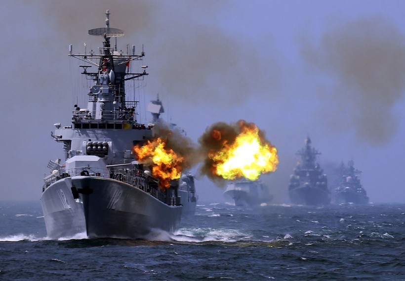 Hải quân Nga và Trung Quốc trong một cuộc tập trận chung
