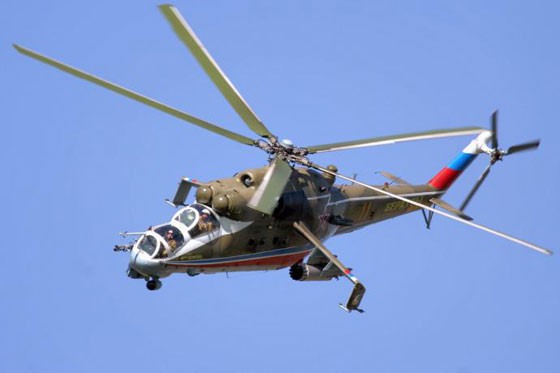 Mi-24 có ngoại hình đặc trưng nên có biệt danh là “Cá sấu” (Marina Lystseva, Tass)