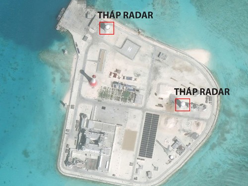 Trung Quốc đã lắp đặt các hệ thống radar tầm xa trên đảo Gạc Ma ở quần đảo Trường Sa của Việt Nam