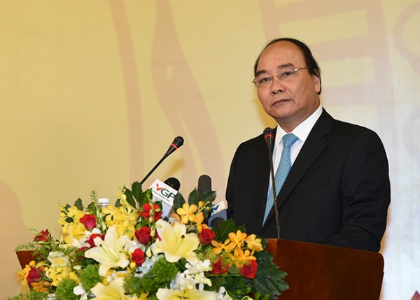 Thủ tướng Nguyễn Xuân Phúc phát biểu khai mạc hội nghị. Ảnh: VGP