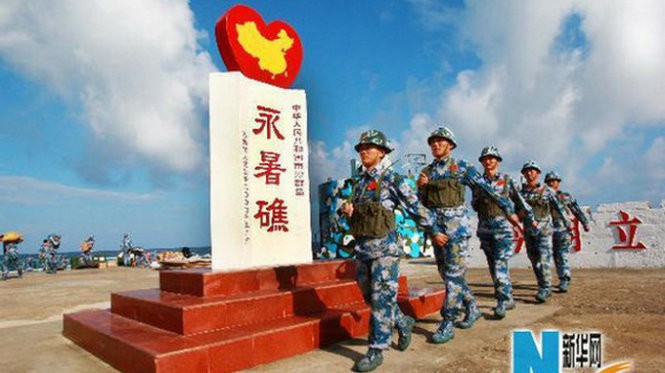 Binh lính Trung Quốc cư trú trái phép ở bãi đá Chữ Thập