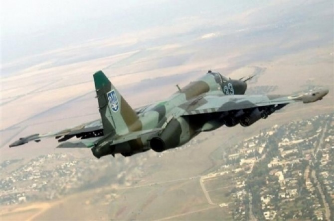 Chiến đấu cơ Su-25 của Ukraine.