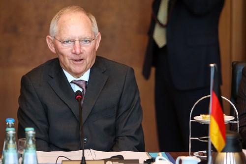 Bộ trưởng Tài chính Đức Wolfgang Schaeuble ngày 17/3 cho biết Berlin quyết định tham gia AIIB. Ảnh: THX-TTXVN
