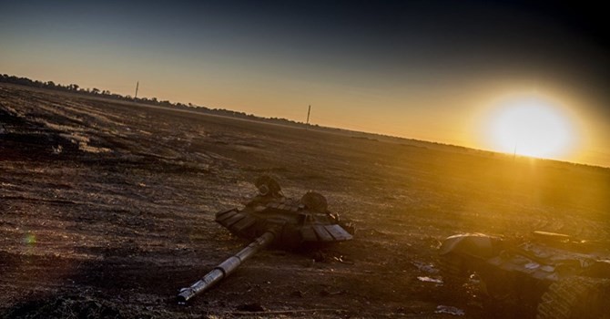 Một góc Ukraine đã hoang tàn vì chiến tranh. Ảnh Sputnik/ Valeriy Melnikov 