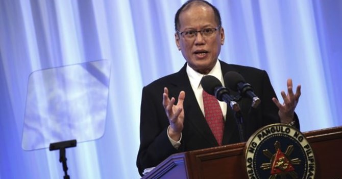Tổng thống Philippines Benigno Aquino phát biểu tại phiên họp đặc biệt của Hội nghị quốc tế về "Tương lai của châu Á" tại Tokyo, ngày 3/6/2015. Ảnh AP