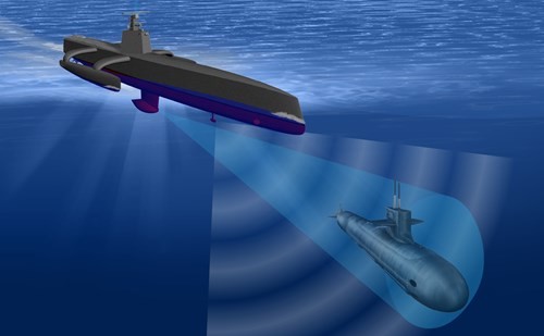 Nguyên mẫu tàu rô bốt ACTUV của Mỹ - Ảnh: DARPA