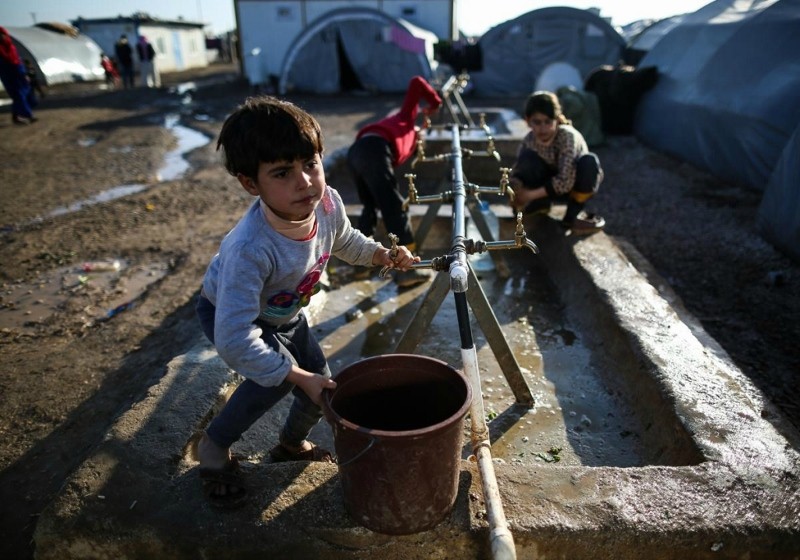 Trẻ em Syria từ Coban ở trại tị nạn trong thành phố Suruç, Thổ Nhĩ Kỳ. 01 tháng 2 năm 2015.