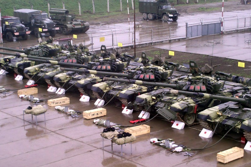 Xe tăng của lữ đoàn BBCG số 18 Nga
