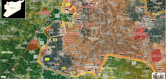Bản đồ chiến sự Aleppo tính đến ngày 07.12.2015