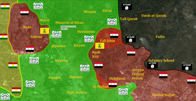 Quân đội Syria chuẩn bị giải phóng thị trấn Nubl và Zahraa
