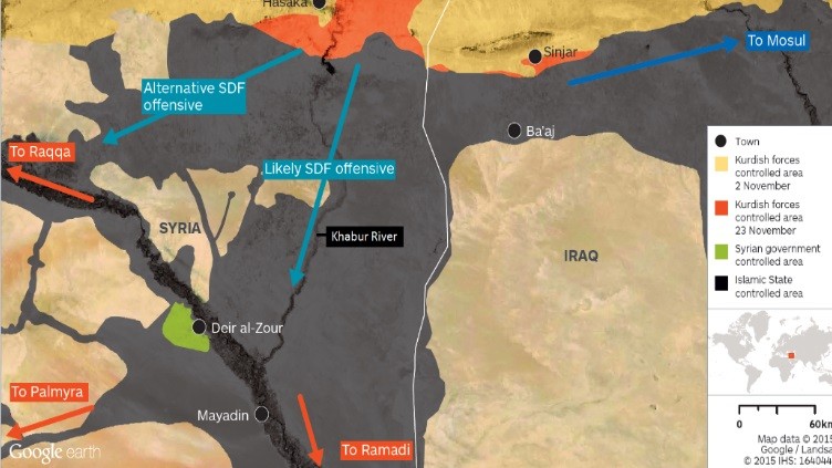 Hướng hoạt động chủ yếu của lực lương SDF Syria