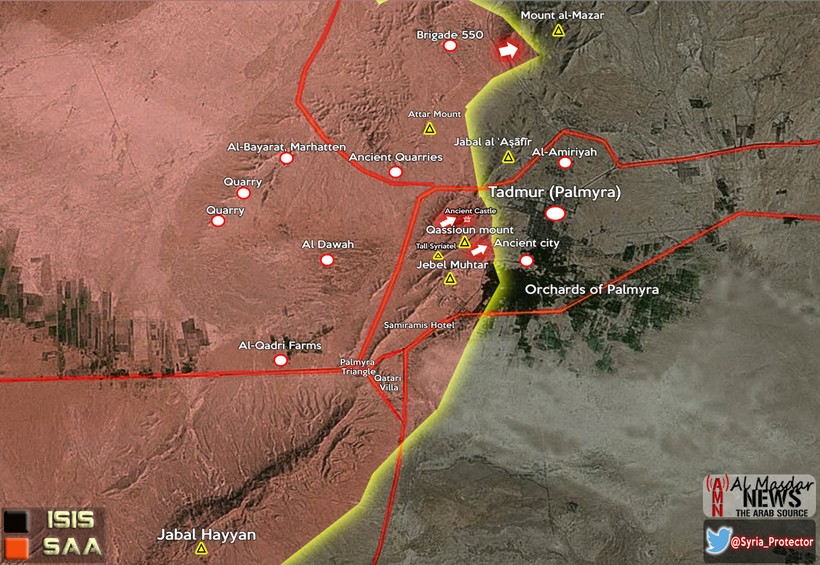 Quân đội Syria tiếp tục vây lấn tiến công vào nội thị Palmyra