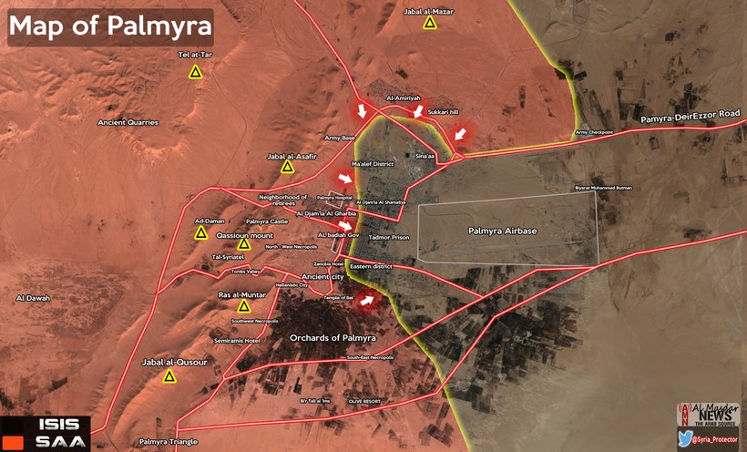 Lực lượng Tigers giành được cao điểm khống chế Palmyra