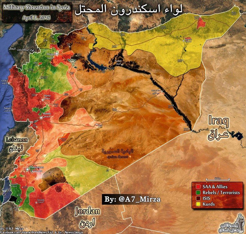 Tình hình chiến sự Syria tình đến ngày 03.04.2016