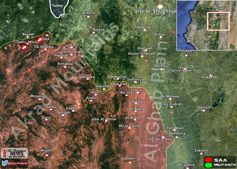 Quân đội Syria tái chiếm lại đỉnh núi chiến lược Jabal Al-Qal'at