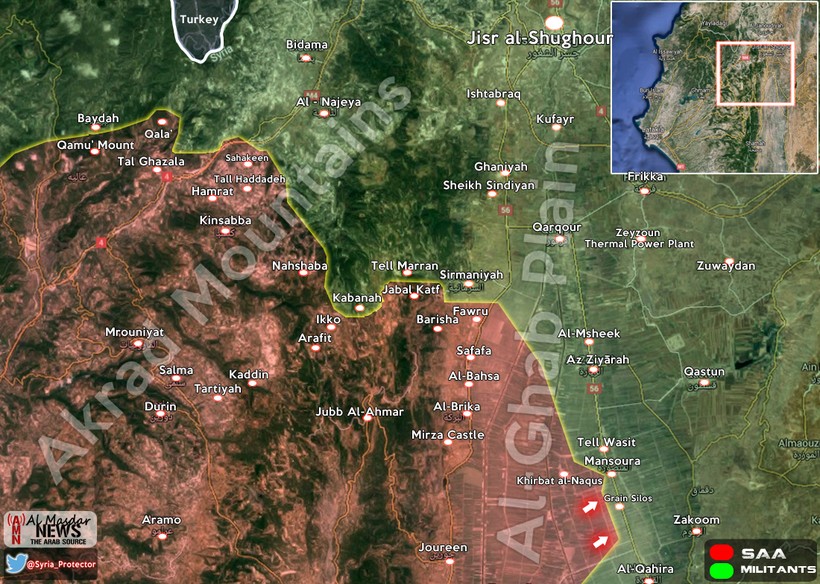 Quân đội Syria triển khai tấn công vào Mansoura trên bình nguyên Al-Ghab