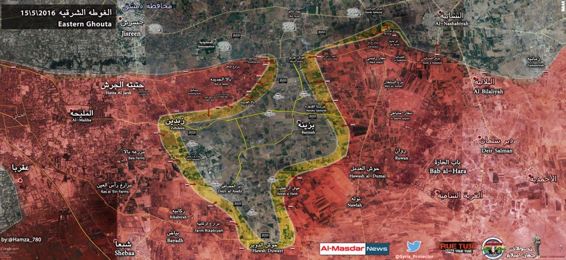 Quân đội Syria khống chế hỏa lực thị trấn Deir Al-'Assafir Đông Ghouta