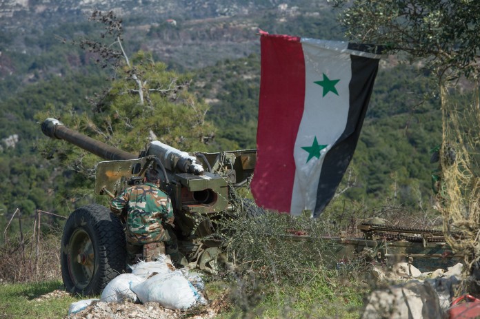 Pháo binh quân đội Syria