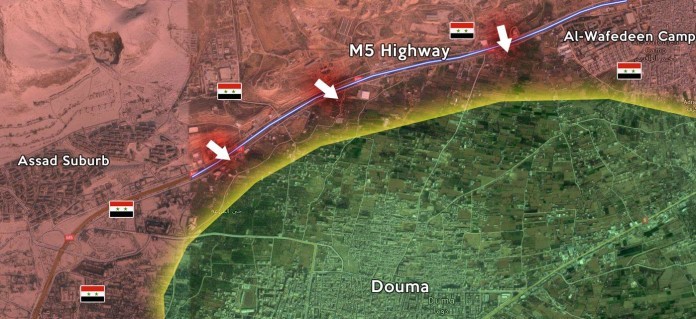 Bản đồ chiến sự quân đội Syria tấn công HarastaHa