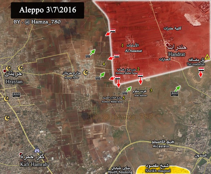 Bản đồ tình hình chiến sự Băc Aleppo