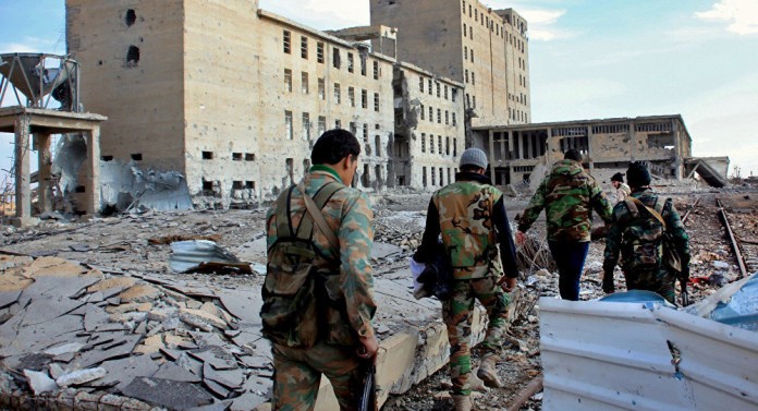 Quân đội Syria chiến đấu trên nội thị thành phố Aleppo