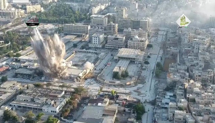 Vụ tấn công khủng bố bằng bom đường hầm ở Aleppo