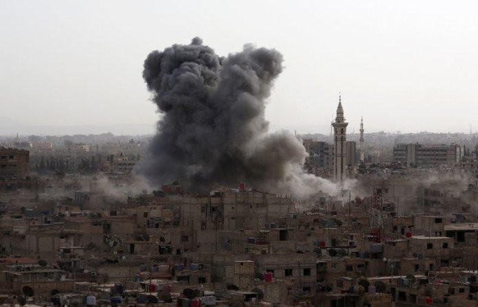 Không kích dữ dội ở Douma