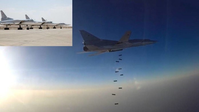 Không quân Nga xuất kích từ căn cứ không quân Iran không kích tại Syria.