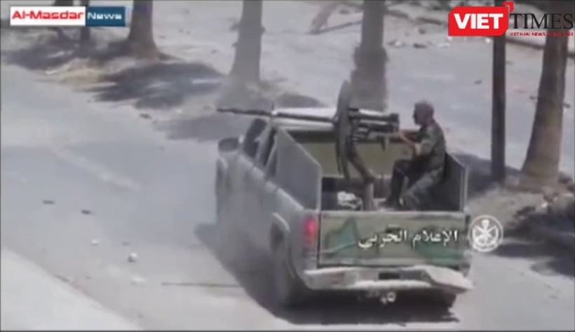 Binh sĩ quân đội Syria chiến đấu ở Đông Ghouta
