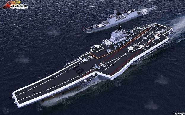 Mô phỏng 3D mẫu tàu sân bay CV - 17 của Trung Quốc