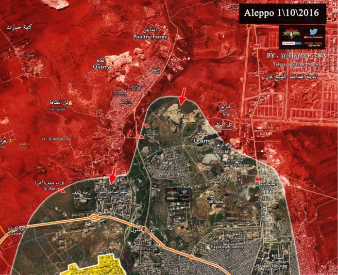Quân đội Syria tấn công về hướng Nam trên khu vực miền Bắc thành phố Aleppo