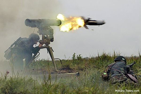 Binh sĩ quân đội Syria sử dụng tên lửa chống tăng Kornet AT-14