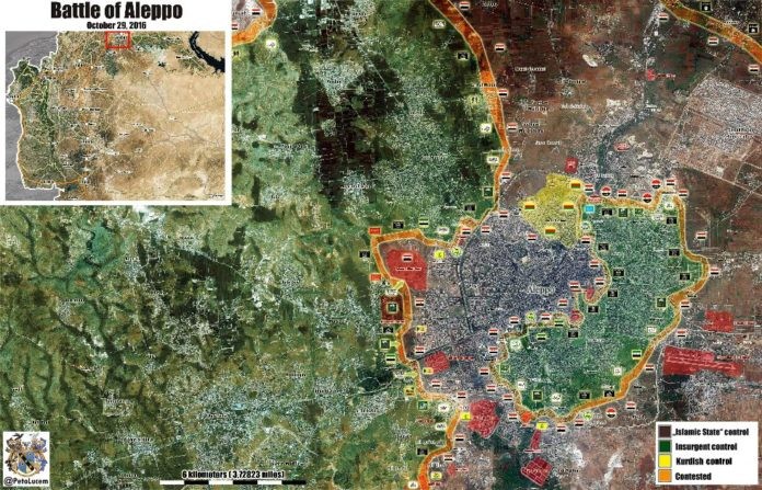 Bản đồ chiến sự thành phố Aleppo
