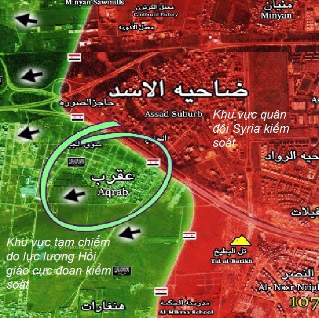 Quân đội Syria giành lại hoàn toàn quận Aqrab, hướng Tây Aleppo