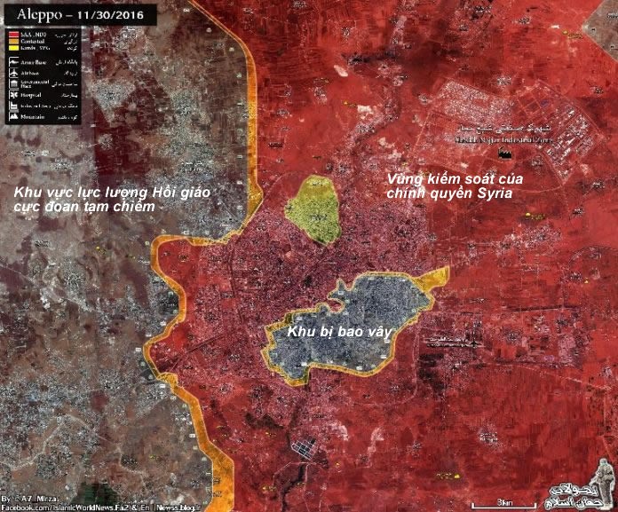 Tình hình chiến sự Aleppo, vòng vây đang siết chặt