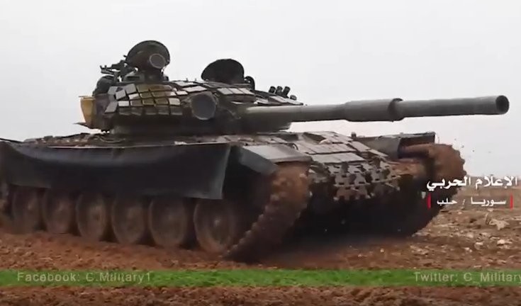 Xe tăng T-72B trên chiến trường thành phố Aleppo
