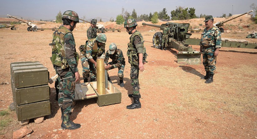 Một đơn vị pháo binh quân đội Syria chuẩn bị pháo kích (ảnh minh họa)