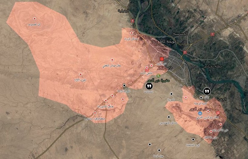 Bản đồ chiến sự Deir ezZor ngày 16.01.2017
