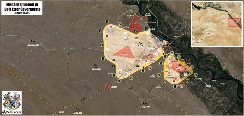 Chiến trường Deir ez Zor sau khi tuyến phòng ngự quân đội Syria sụp đổ