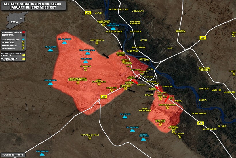 Toàn cảnh tình huống chiến trường thành phố Deir Ezzor