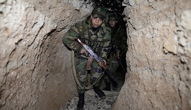 Binh sĩ quân đội Syria chiến đấu ở Đông Ghouta