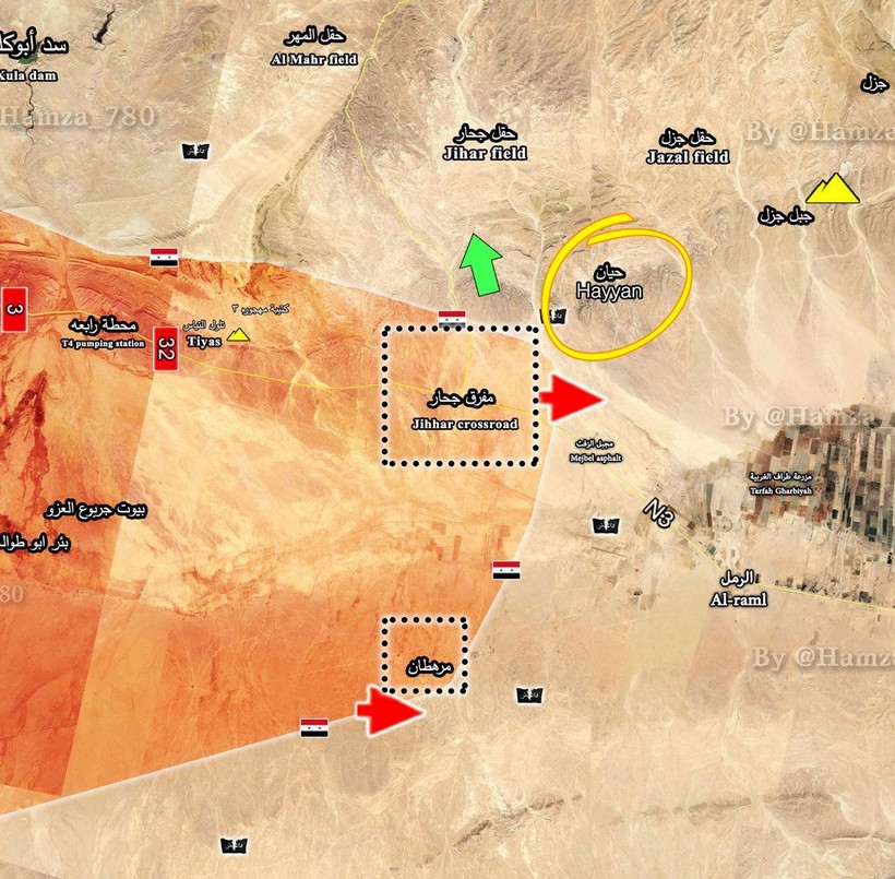 Bản đồ tình hình chiến sự Palmyra
