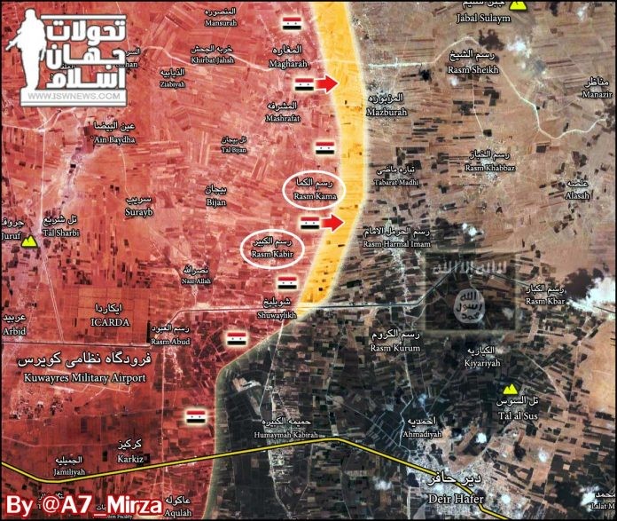 Các mũi tấn công của lực lượng Tigers phía đông Aleppo