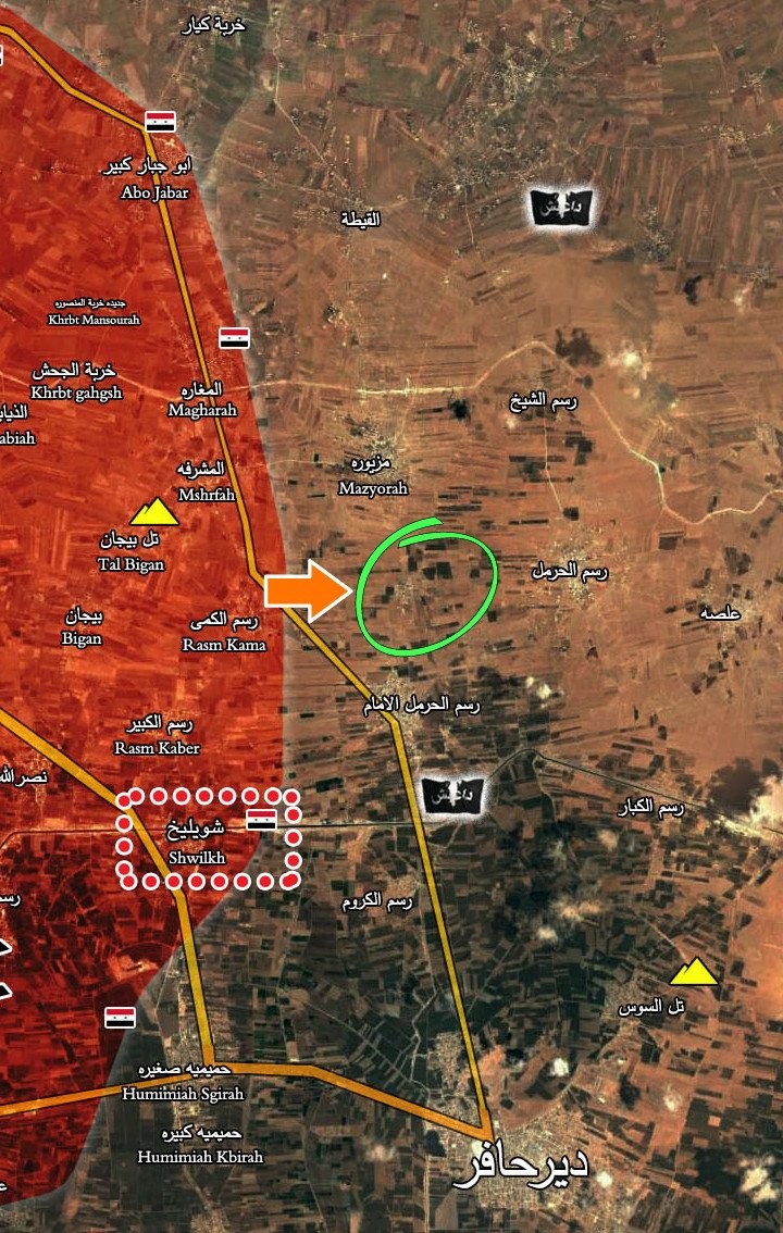 Quân đội Syria tấn công giải phóng làng Rasm Al-Hermel phía đông thành phố Aleppo