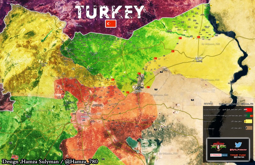 Bản đồ vùng chiến thuật phía đông Aleppo