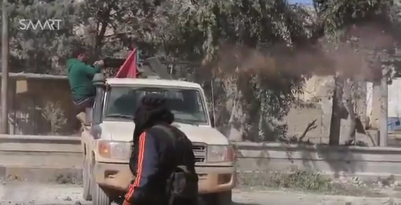 Các chiến binh Hồi giáo cực đoan FSA tiến vào thành phố Al-Bab