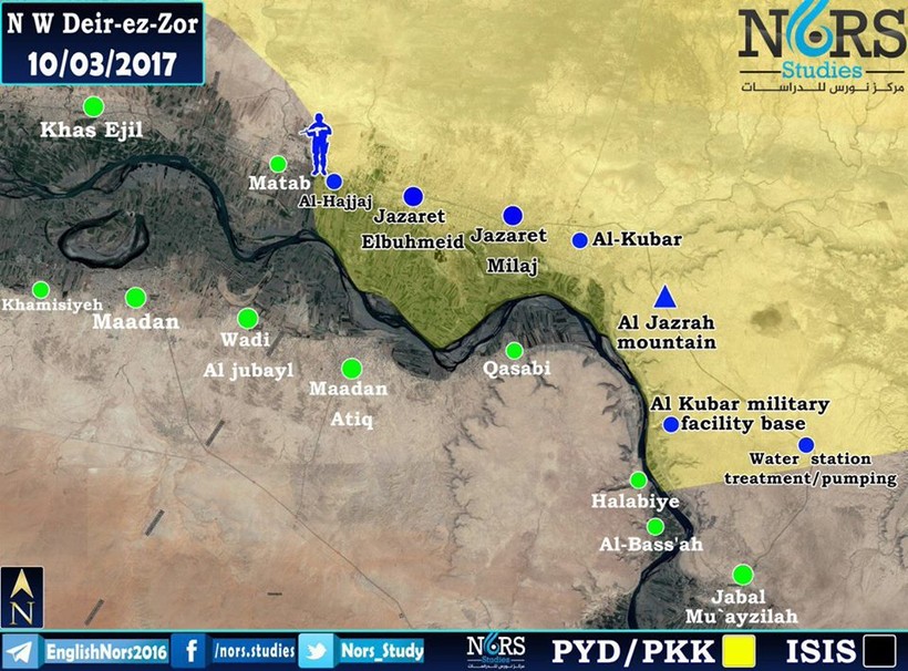 Những ngôi làng và cao điểm chiến lược do người Kurd giải phóng trên chiến trường Al-Raqqa